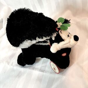 Hallmark Pepe Le Pew Talking Christmas Under The Mistletoe! Plush | 11” x 11.5”